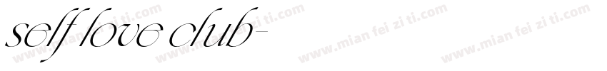 self love club字体转换